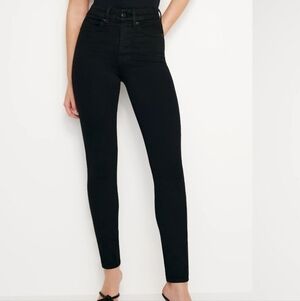 Good American Good Legs Skinny Jeans Faux Suede, Size 8/29